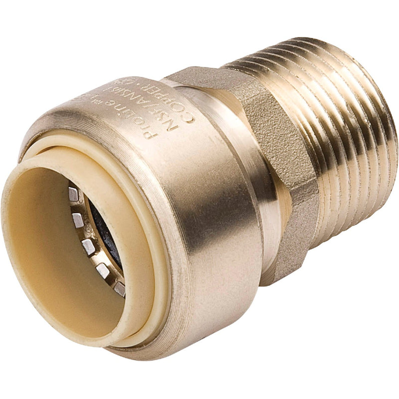 ProLine 3/4 In. PF x 3/4 In. MIP Brass Push Fit Male Adapter