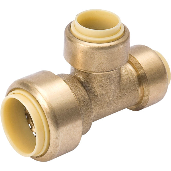 ProLine 3/4 In. PF x 1/2 In. PF x 1/2 In. PF Brass Push Fit Reducing Tee