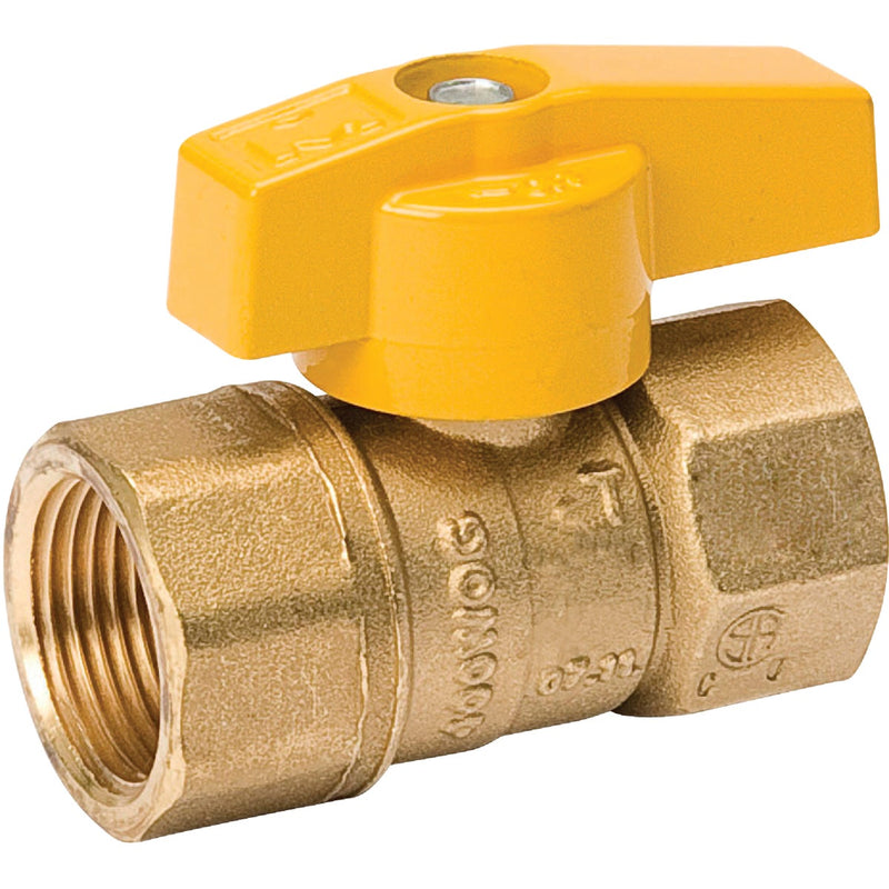 ProLine 1 In. FIP x 1 In. FIP Brass Gas Cock Ball Valve, 2-Piece Body