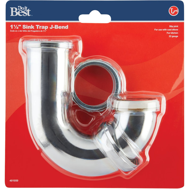 Do it Best 1-1/2 In. Chrome Plated J-Bend, Carded