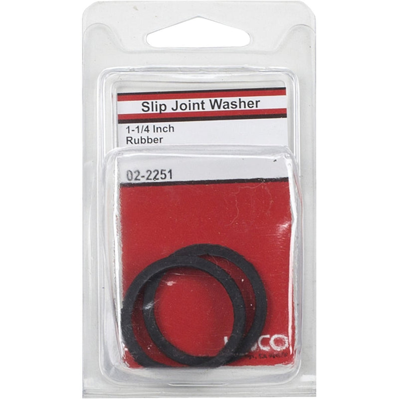 Lasco 1-1/4 In. Black Rubber Slip Joint Washer (2-Pack)