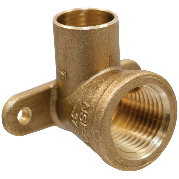 NIBCO 1/2 In. C x 3/8 In. F 90 Deg. Drop Ear Copper Elbow (1/4 Bend)