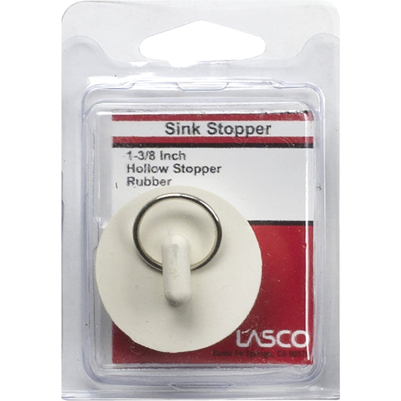 Lasco Hollow 1-3/8 In. White Sink Rubber Drain Stopper