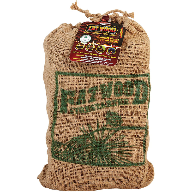 Fatwood 8 Lb. Fire Starter in Burlap Bag