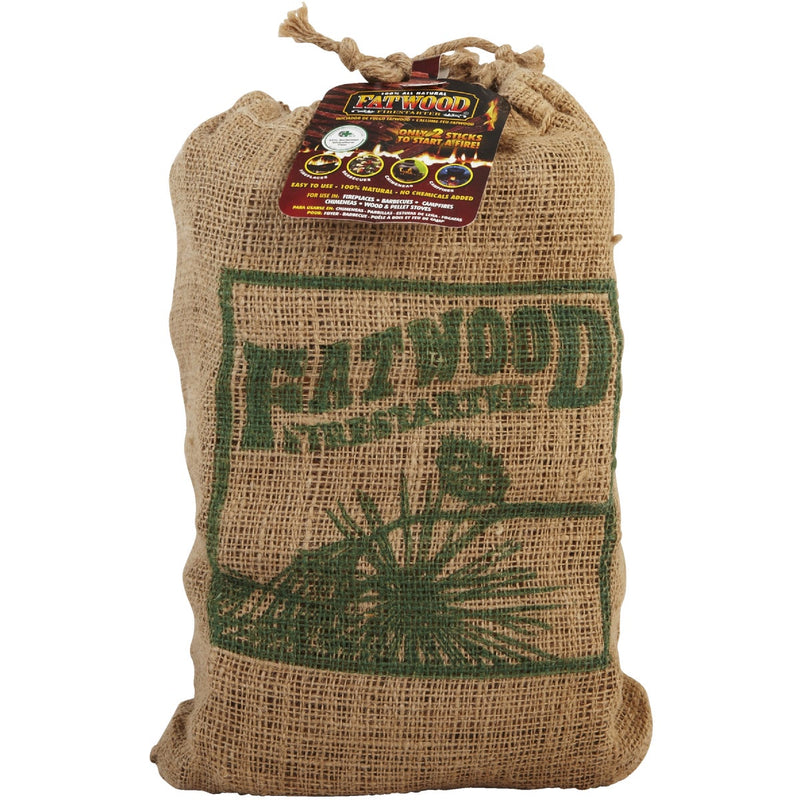 Fatwood 8 Lb. Fire Starter in Burlap Bag