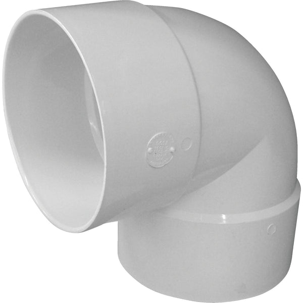 IPEX 6 In. SDR 35 90 Deg. PVC Sewer and Drain Short Turn Elbow (1/4 Bend)