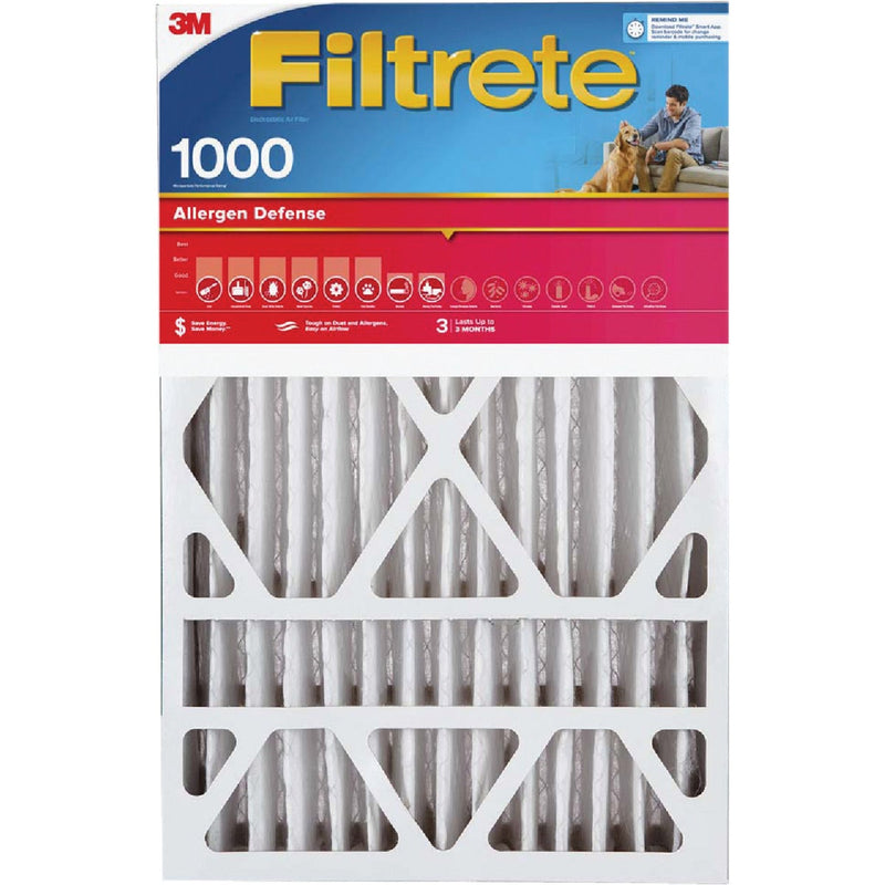 Filtrete 16 In. x 20 In. x 1 In. 1000/1085 MPR Allergen Defense Furnace Filter, MERV 11 (2-Pack)