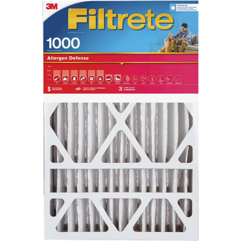 Filtrete 20 In. x 20 In. x 1 In. 1000/1085 MPR Allergen Defense Furnace Filter, MERV 11 (2-Pack)