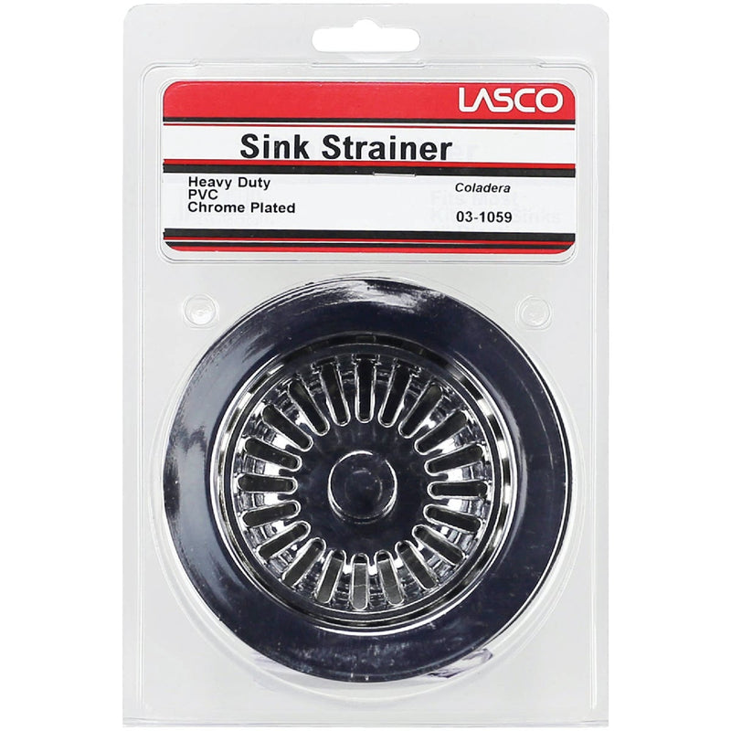 Lasco 3-1/2 In. Heavy-Duty Basket Strainer Assembly, Chrome