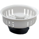 Lasco 3-3/8 In. White Duo Basket Strainer Stopper