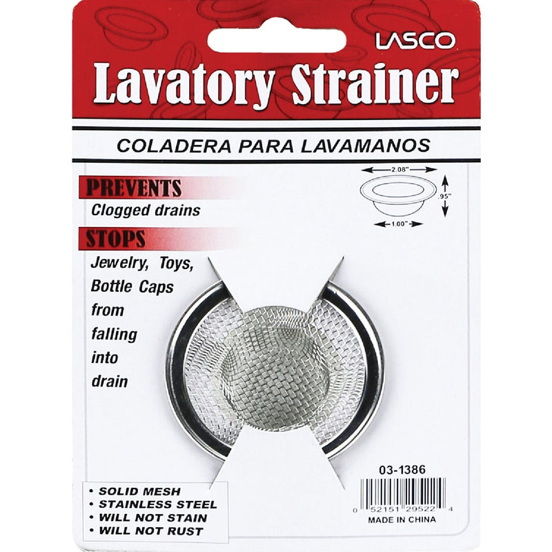 Lasco 1 In. Stainless Steel Bathroom Sink Drain Strainer