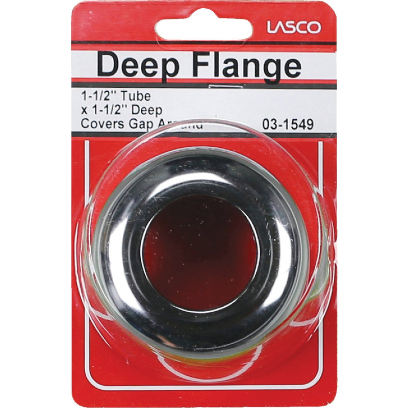 Lasco 1-1/2 In. Drain Tube Chrome Plated Box Flange