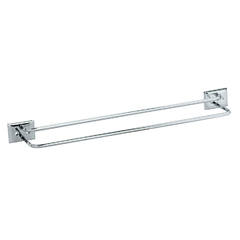 Decko Diamond Bar Design 18 In. Chrome Twin Towel Bar