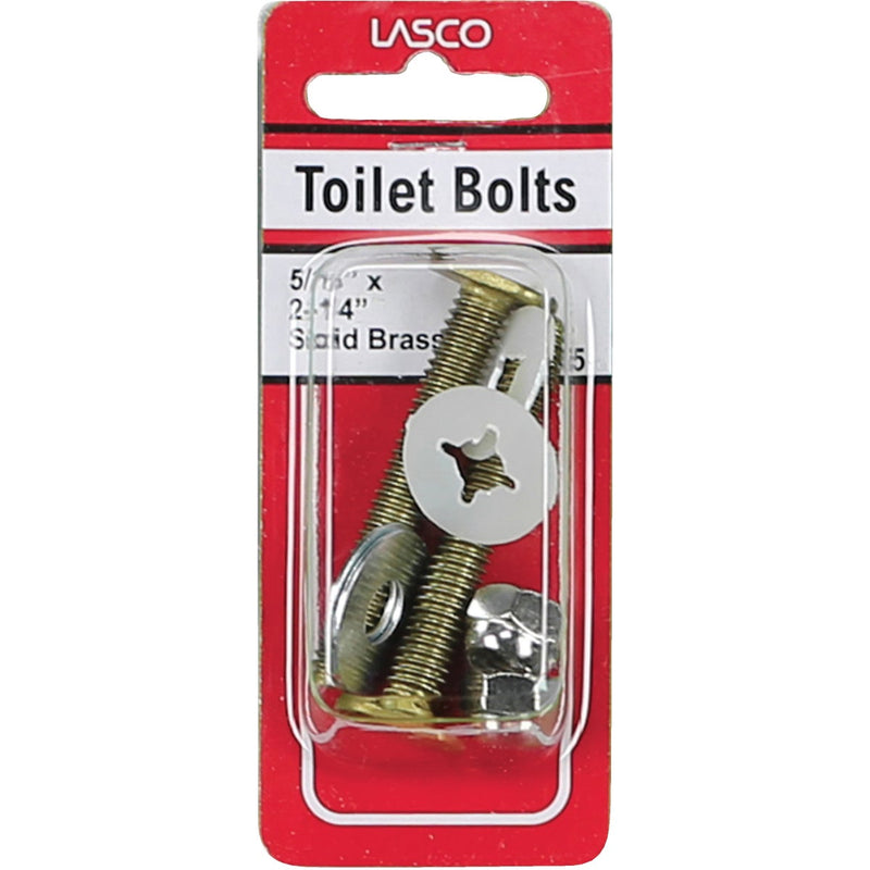 Lasco 5/16 In. x 2-1/4 In. Heavy-Duty Brass Toilet Bolts