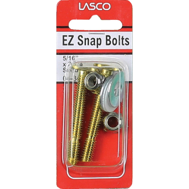 Lasco 5/16 In. x 2-1/4 In. Heavy Duty Solid Brass Toilet Bolts (2 Pack)