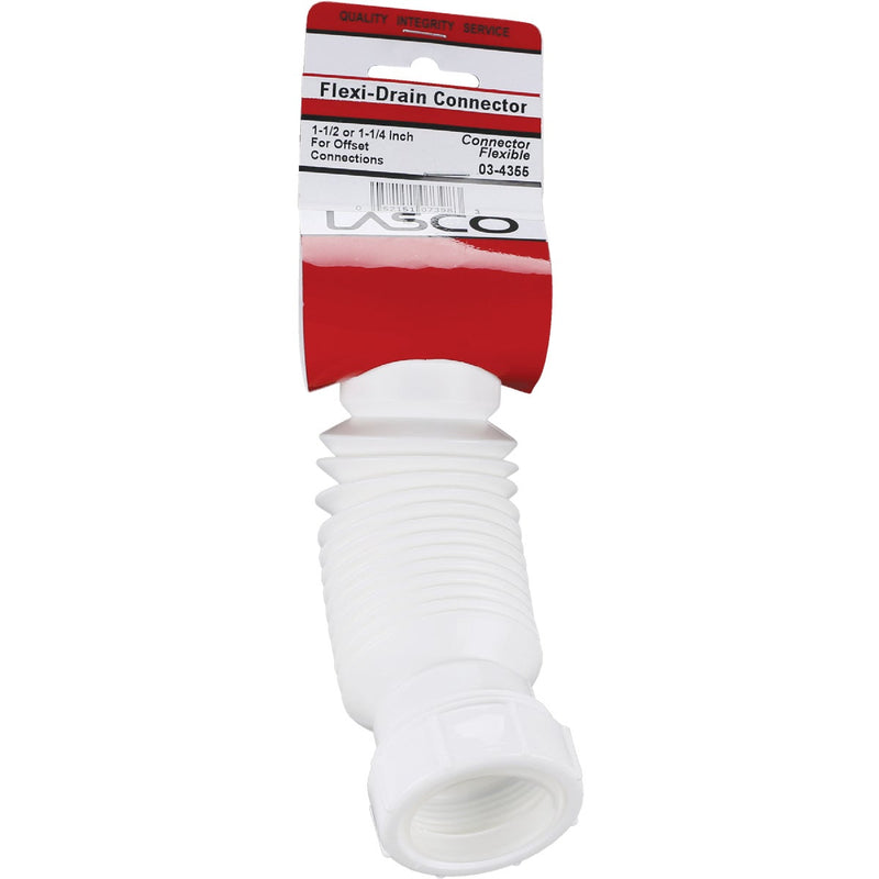 Lasco 1-1/2 In. White Plastic Flexible Coupling