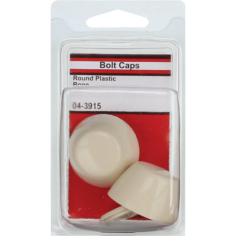 Lasco Round Almond Plastic Snap-On Toilet Bolt Caps (2 Ct.)