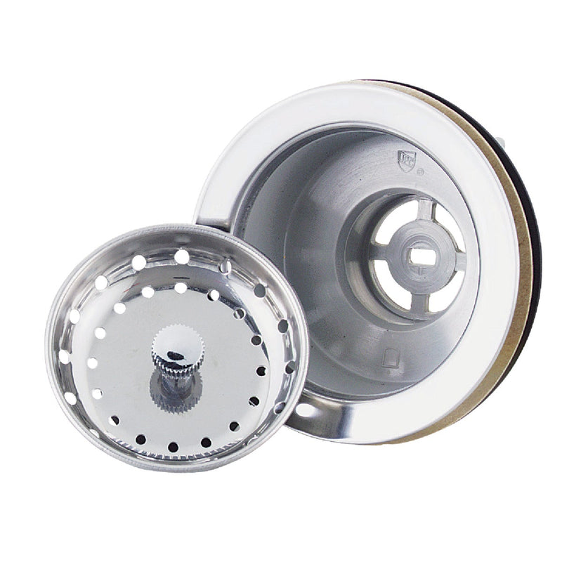 Keeney 3-1/2 In. to 4 In. Stainless Steel Rim & Basket Fixed Post Basket Strainer Assembly
