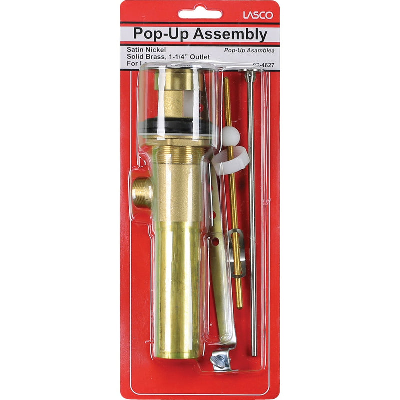 Lasco 1-1/4 In. Satin Nickel Brass Pop-Up Assembly