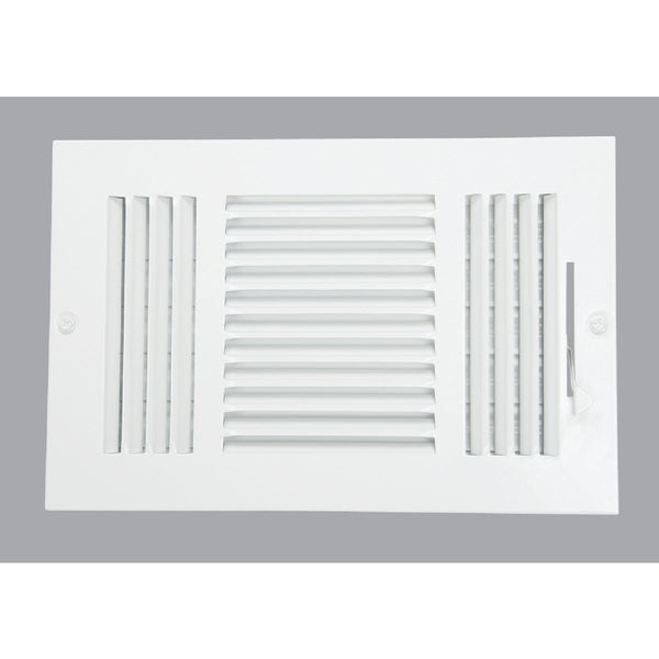 Home Impressions 11.77 In. x 7.76 In. White Steel Wall Register