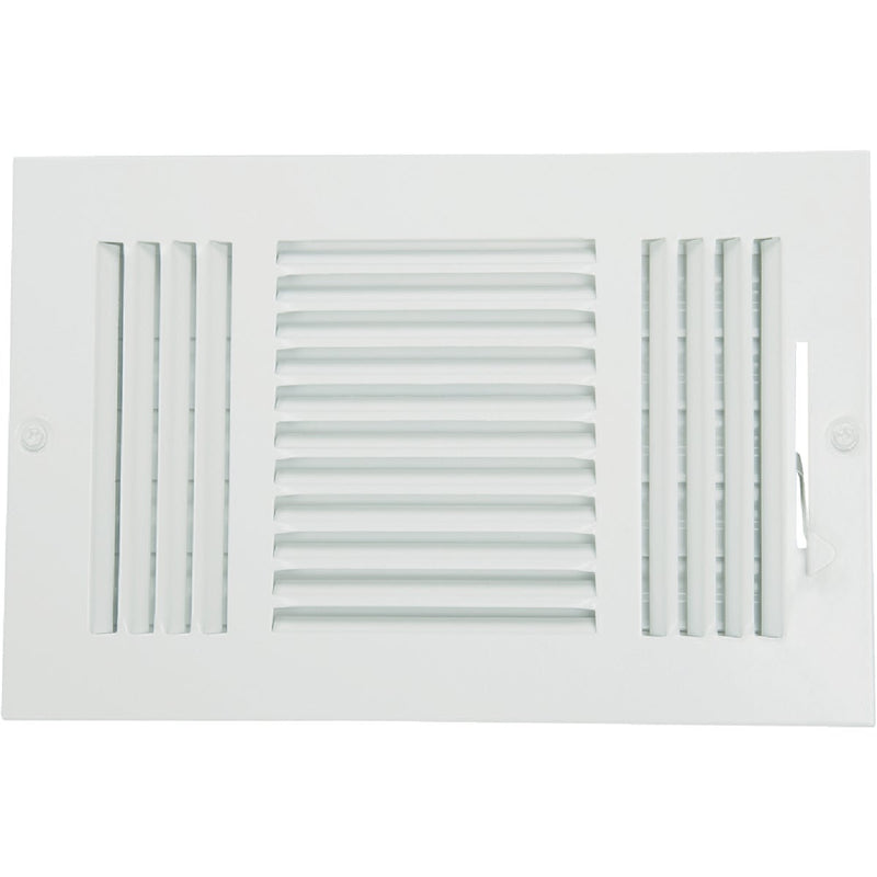 Home Impressions 11.77 In. x 7.76 In. White Steel Wall Register