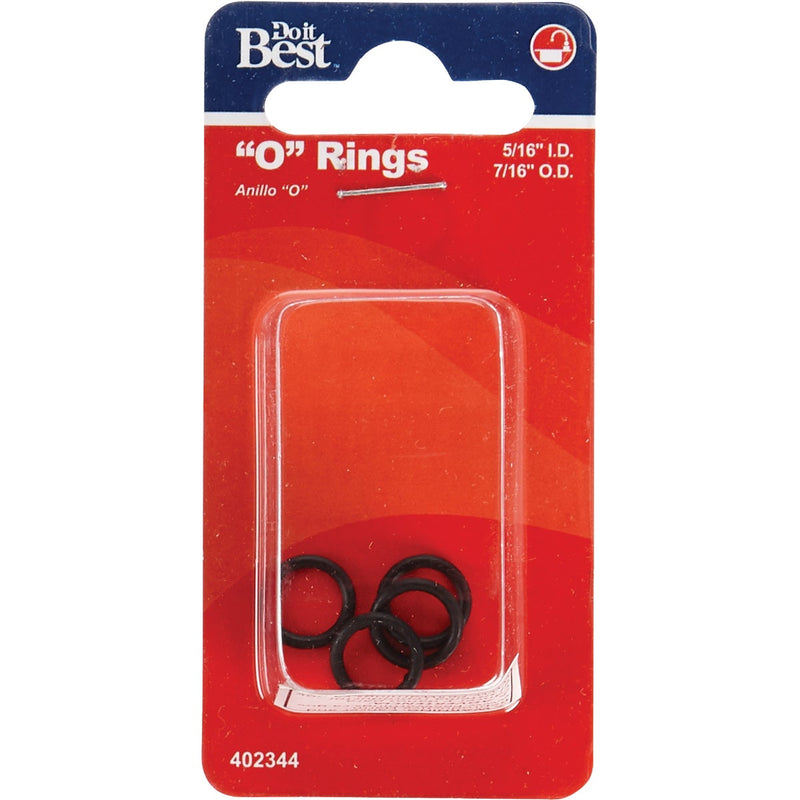 Do it Best 5/16 In. x 7/16 In. x 1/16 In. O-Ring (4 Ct.)