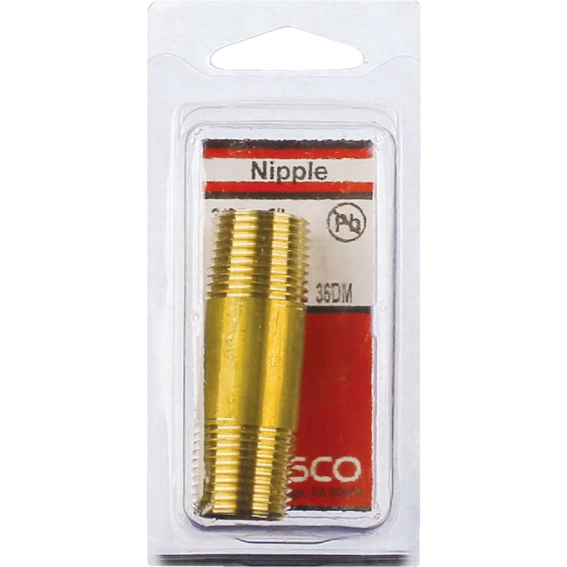 Lasco 3/8 In. x 2 In. Brass Nipple