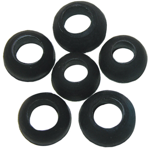 Lasco Assorted Black Cone Packing Faucet Washer (6 Ct.)