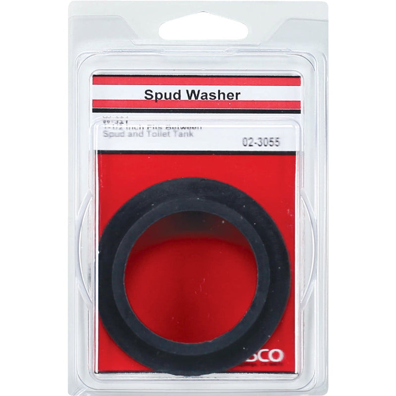 Lasco 1-1/2 In. Black Rubber Toilet Spud Flanged Washer