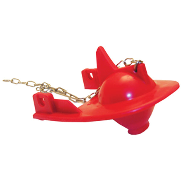 Lasco 3 In. Red Rubber Fin Back Toilet Flapper with Chain