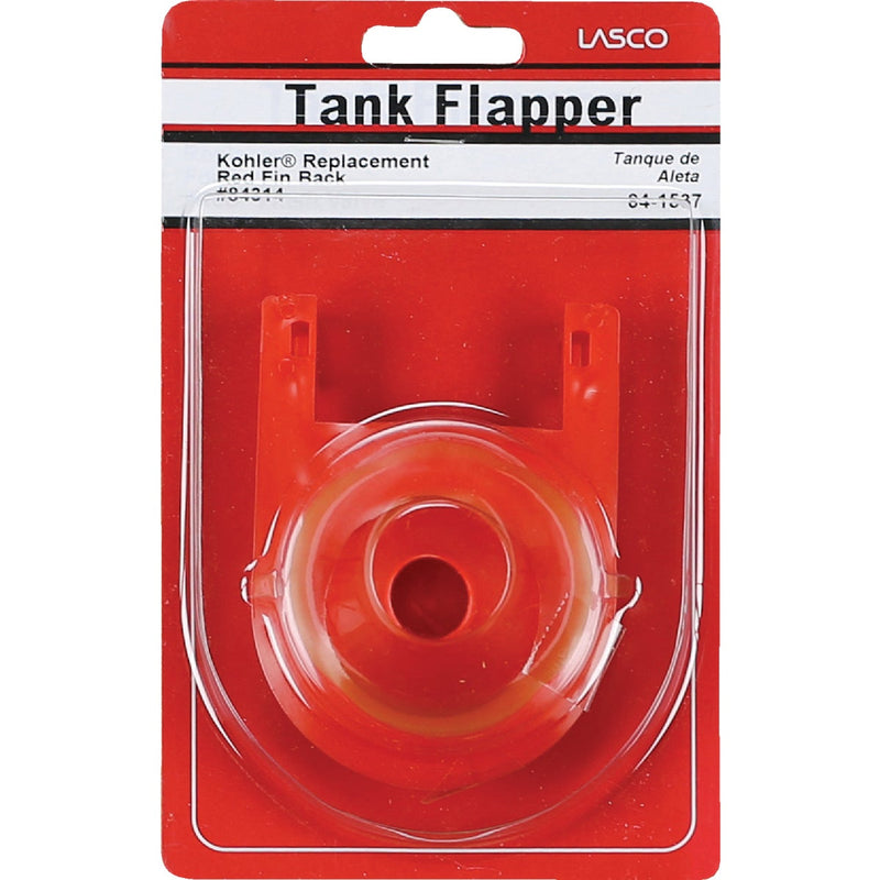 Lasco 3 In. Red Rubber Fin Back Toilet Flapper with Chain