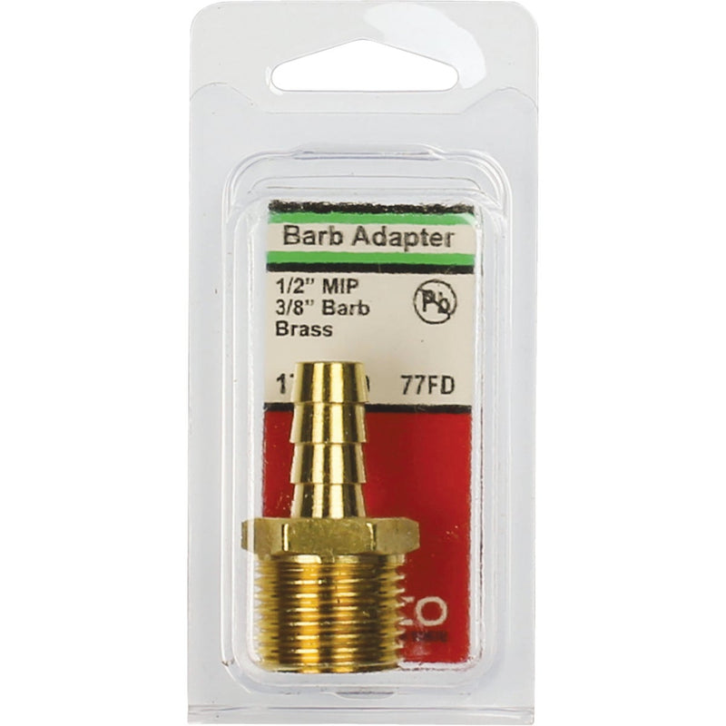 Lasco 1/2 In. MPT x 3/8 In. Brass Hose Barb Adapter