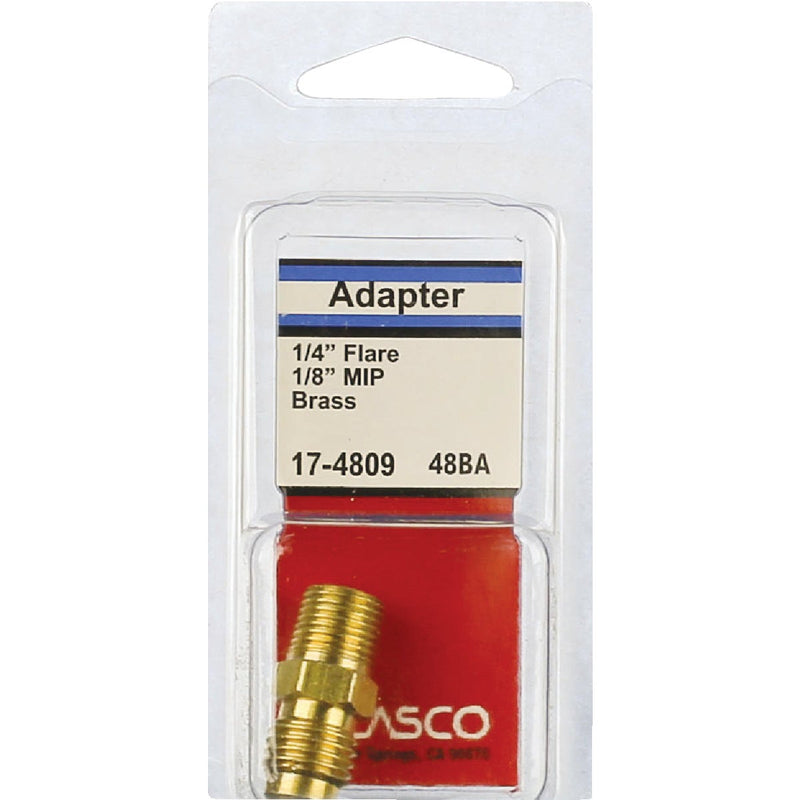 Lasco 1/4 In. M x 1/8 In. MPT Brass Flare Adapter