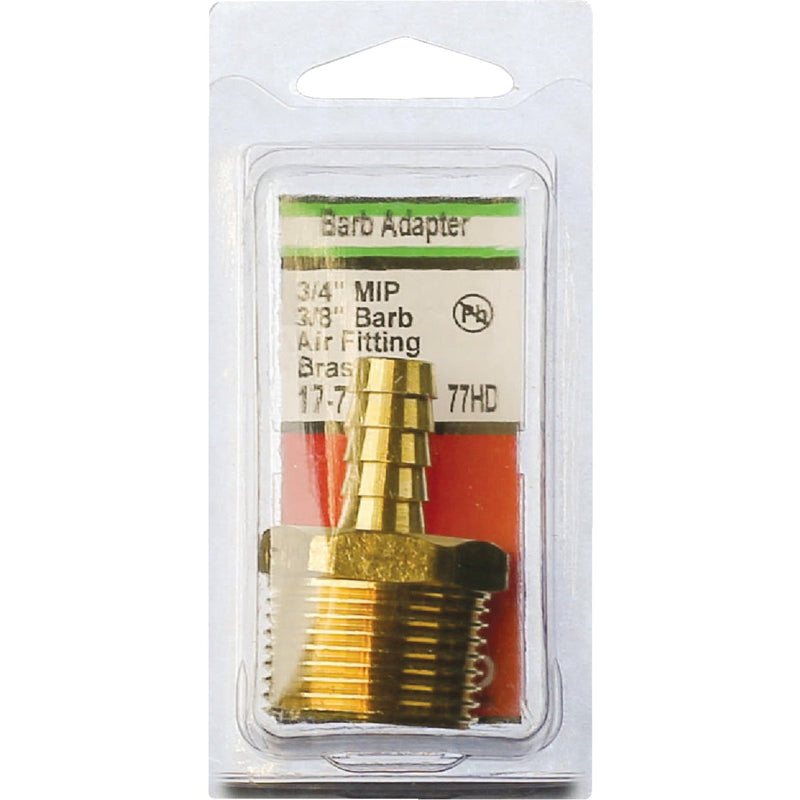 Lasco 3/4 In. MPT x 3/8 In. Brass Hose Barb Adapter