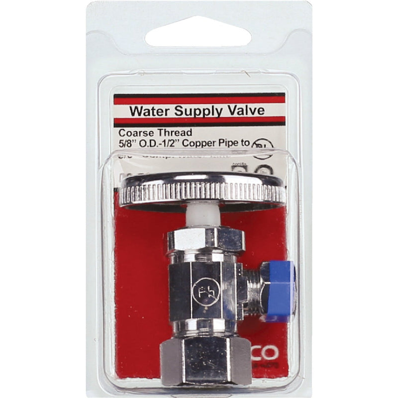 Lasco 5/8 In. CTComp Inlet x 3/8 In. Comp Outlet Multi Turn Style Angle Valve