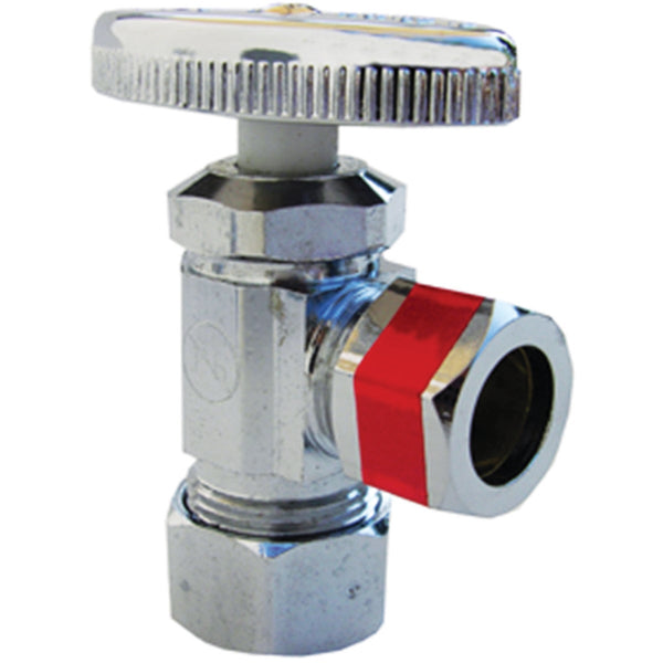 Lasco 5/8 In. Comp Inlet x 1/2 In. Comp Outlet Multi-Turn Style Angle Valve