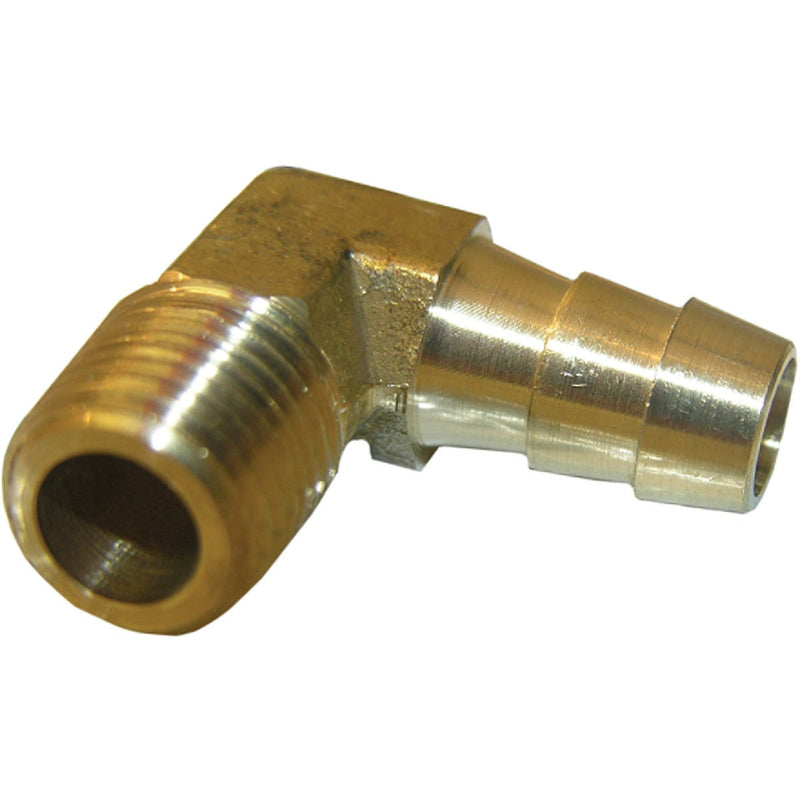 Lasco 1/8 In. MPT x 3/8 In. Hose Barbed 90 Deg. Brass Elbow (1/4 Bend)