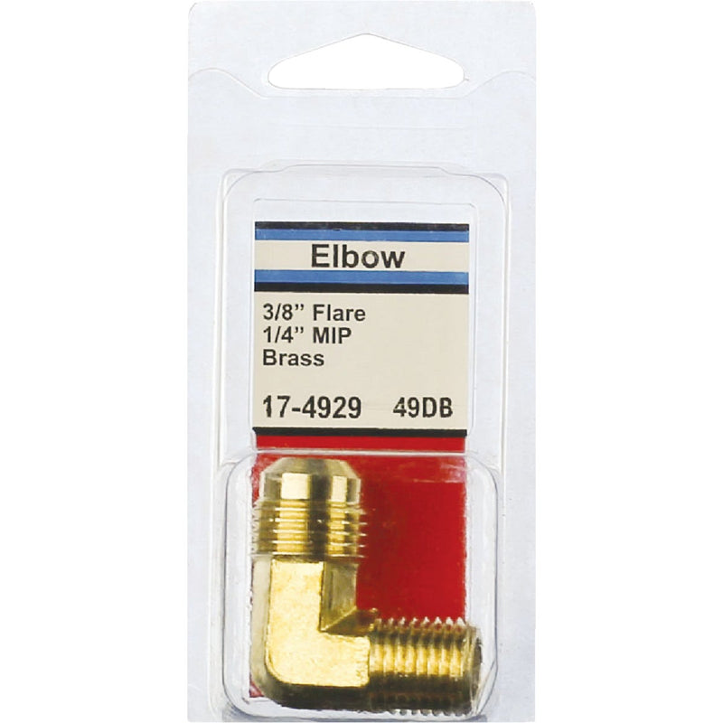 Lasco 3/8 In. MFL x 1/4 In. MPT 90 Deg. Flare Brass Elbow (1/4 Bend)