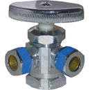 Lasco 1/2 In. IP x 3/8 In. Compression x 3/8 In. Compression Multi-Turn Style Angle Valve