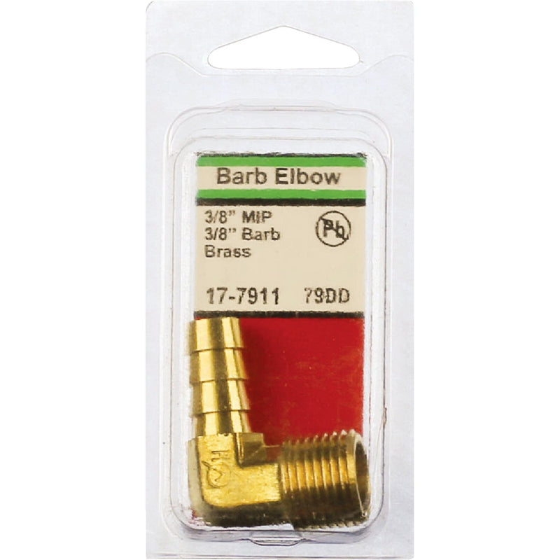 Lasco 3/8 In. MPT x 3/8 In. Hose Barbed 90 Deg. Brass Elbow (1/4 Bend)