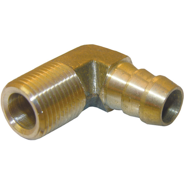 Lasco 3/8 In. MPT x 1/2 In. Hose Barbed 90 Deg. Brass Elbow (1/4 Bend)