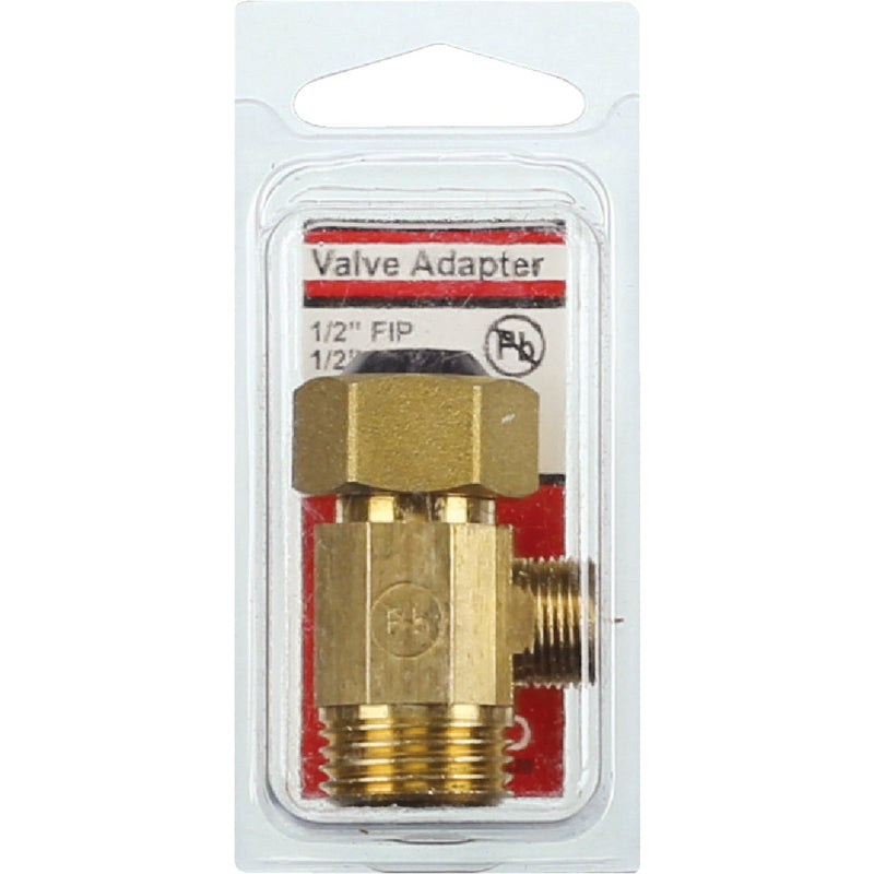 Lasco 1/2 In. IP Inlet x 1/2 In. IP Outlet x 3/8 In. C Outlet Brass Extender Tee