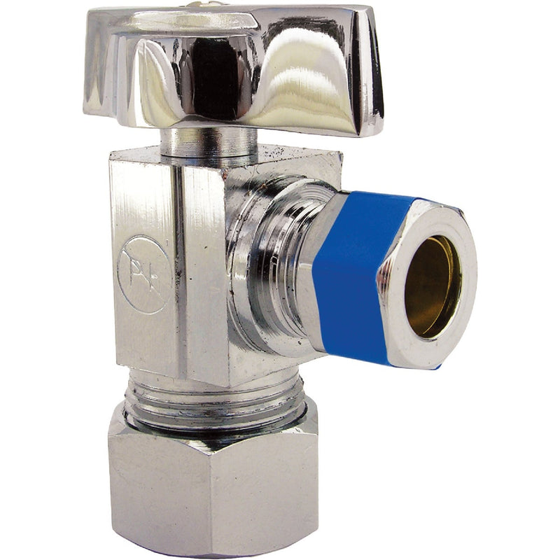 Lasco 5/8 In. Copper C Inlet x 3/8 In. C Outlet 1/4 Turn Angle Valve