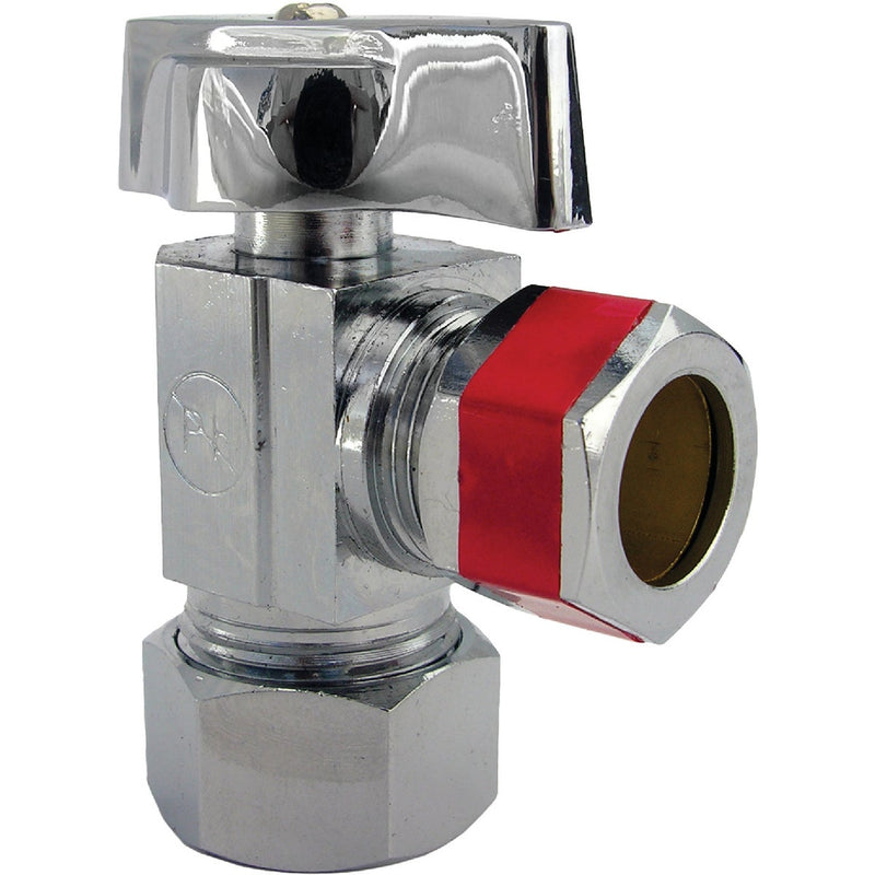 Lasco 5/8 In. Copper C Inlet x 1/2 In. C Outlet 1/4 Turn Angle Valve