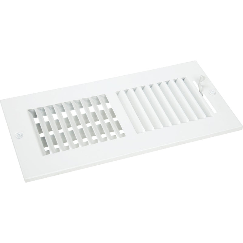 Home Impressions 11.77 In. x 5.75 In. White Steel Wall Register