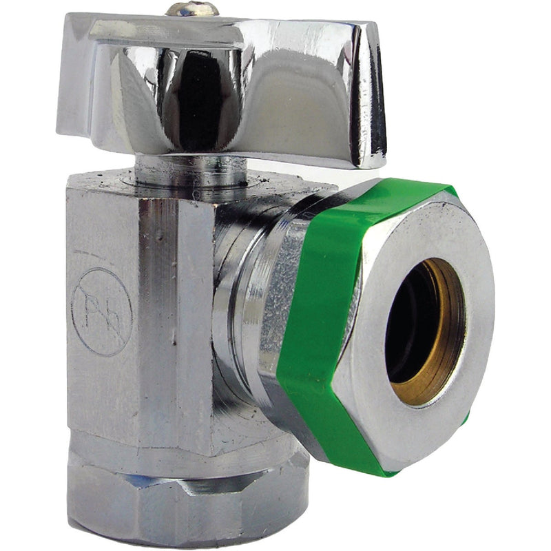Lasco 1/2 In. IP Inlet x 1/2 In. IP Outlet 1/4 Turn Angle Valve