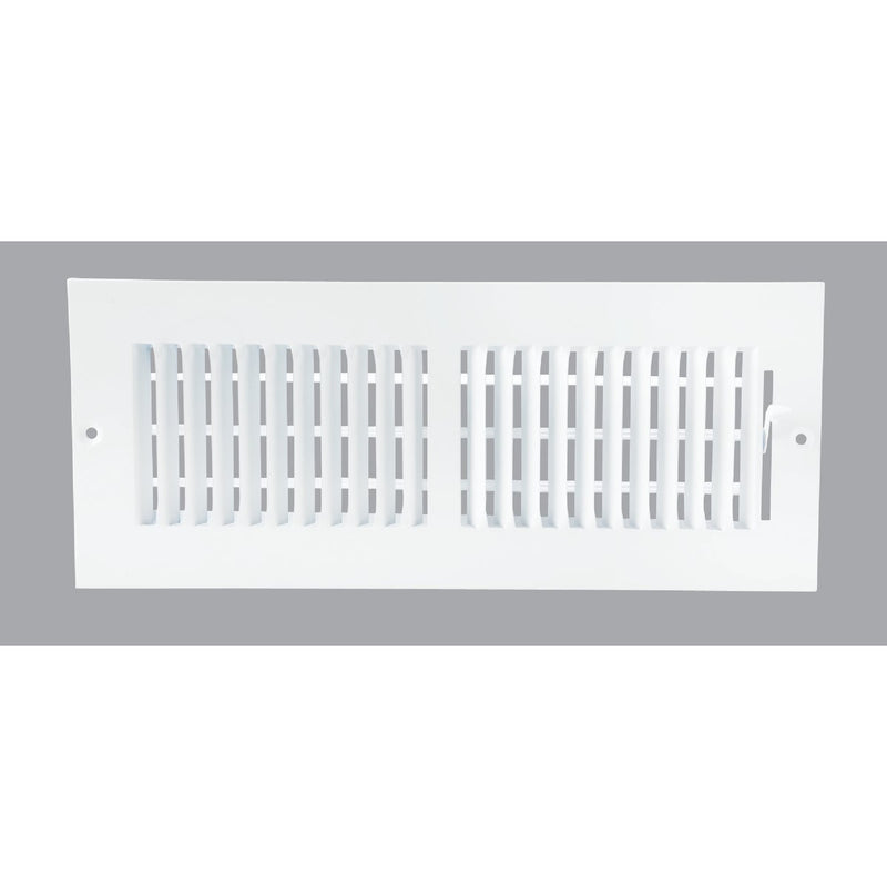 Home Impressions 13.78 In. x 5.75 In. White Steel Wall Register