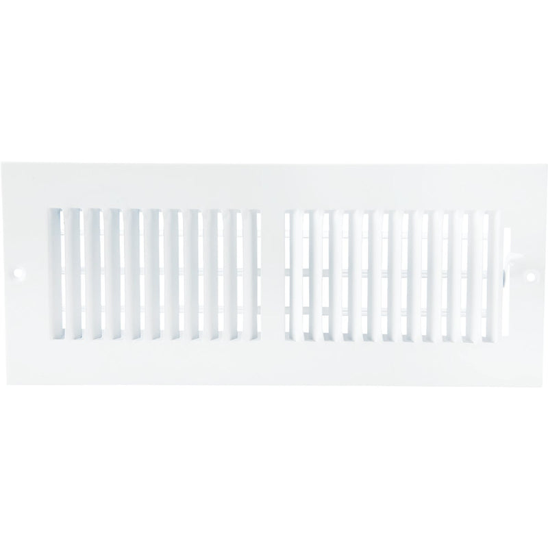 Home Impressions 13.78 In. x 5.75 In. White Steel Wall Register