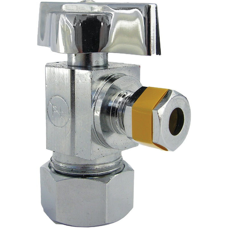 Lasco 5/8 In. Copper C Inlet x 1/4 In. C Outlet 1/4 Turn Angle Valve