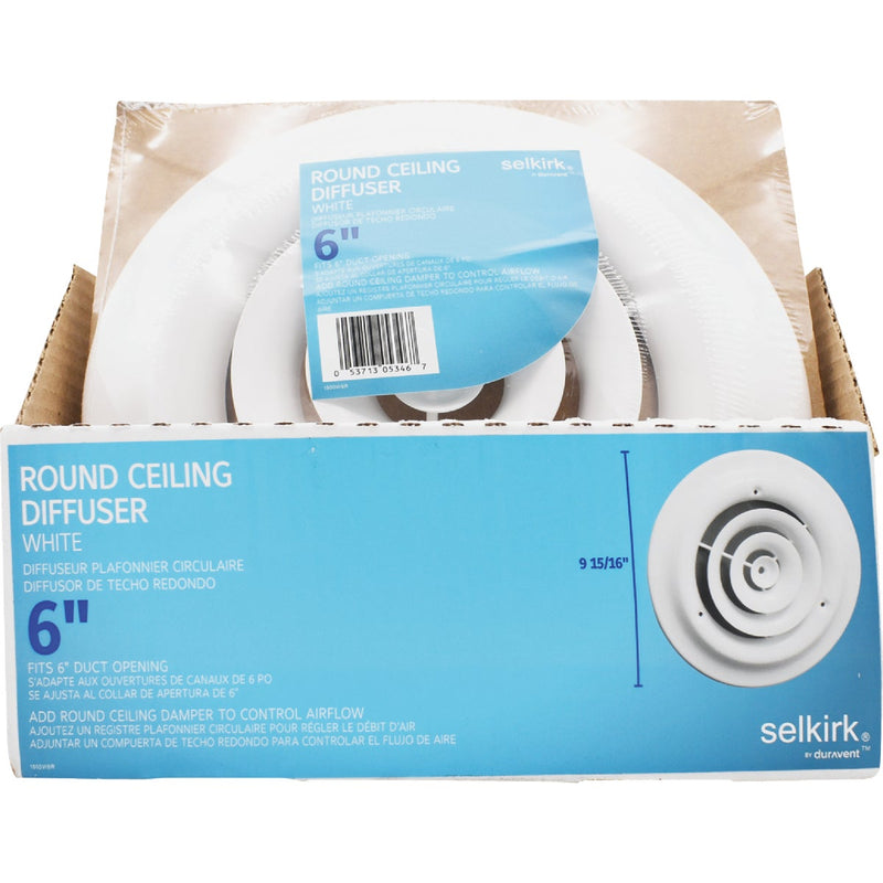 Selkirk 6 In. Round Ceiling Diffuser